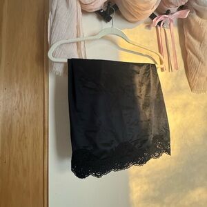 Adonna Black Lace Detail Skirt